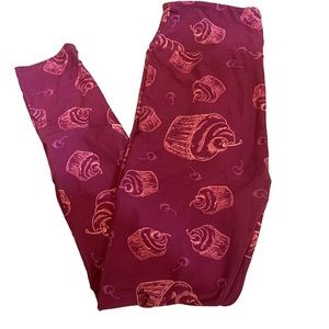 LuLaRoe Pink Cupcake Leggings